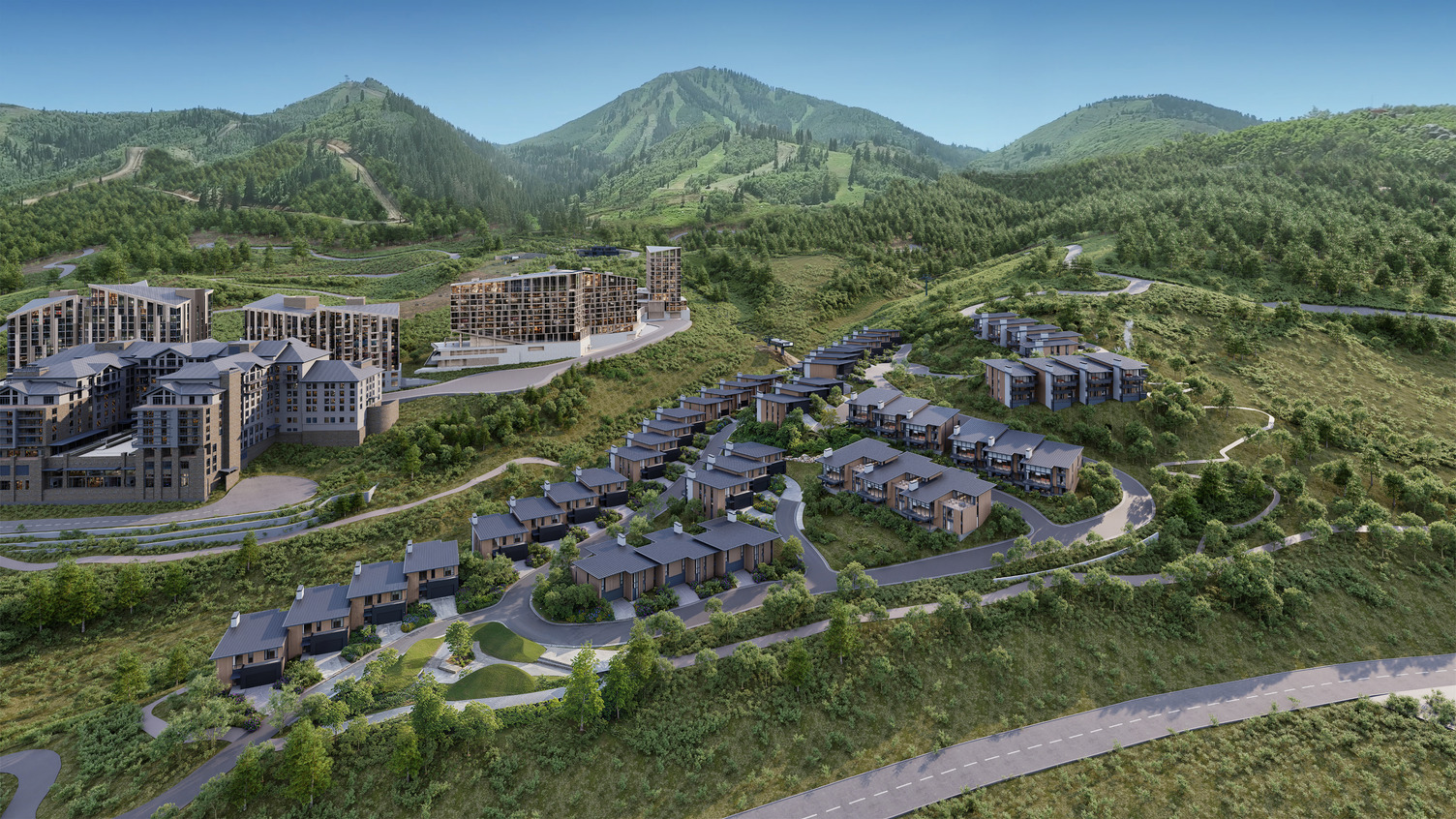 Marcella Landing — overall development rendering, summer