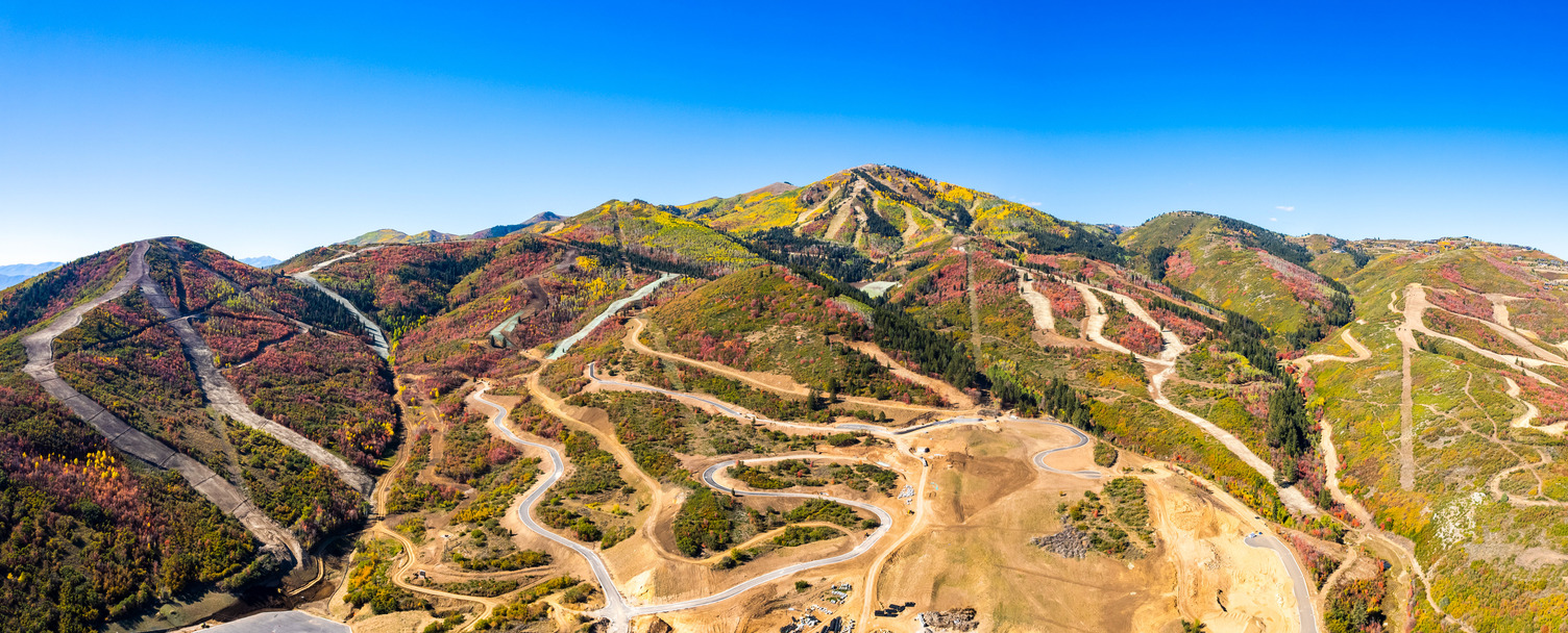 Marcella aerial panorama — Jordanelle Ridge site
